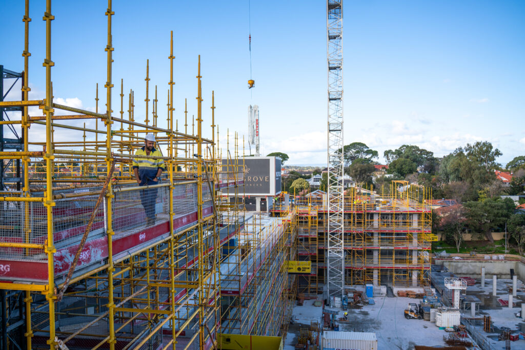 construction site powered by BESS